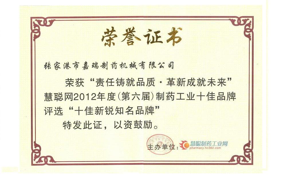 新銳進(jìn)步證書(shū)